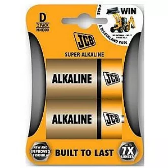 JCB SUPER alkalická baterie LR20, blistr 2 ks