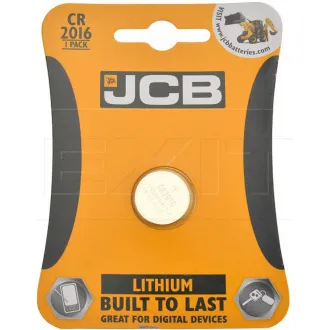 JCB knoflíková lithiová baterie CR2016, blistr 1 ks