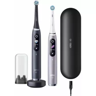Oral-B iO Series 9 Duo Black Onyx & Rose Quartz set elektrických zubních kartáčků, magnetické, 7 režimů, AI