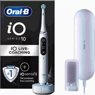 Oral-B iO10 elektrický zubní kartáček, 7 režimů, časovač, tlakový senzor, 3D mapování a smart funkce, bílý Oral-B iO10 elektrický zubní kartáček, 7 režimů, časovač, tlakový senzor, 3D mapování a smart funkce, bílý