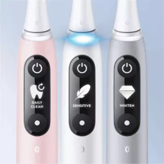 Oral-B iO Series 6 Duo White & Pink Sand set elektrických zubních kartáčků, 5 režimů, AI, časovač