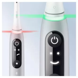 Oral-B iO Series 6 Grey Opal elektrický zubní kartáček, magnetický, 5 režimů, tlakový senzor, AI, pouzdro