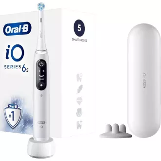 Oral-B iO Series 6 elektrický zubní kartáček, 5 režimů, časovač, tlakový senzor, mobilní aplikace, bílá Oral-B iO Series 6 elektrický zubní kartáček, 5 režimů, časovač, tlakový senzor, mobilní aplikace, bílá