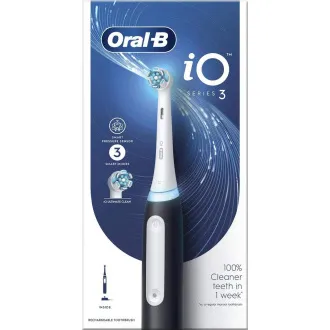 Oral-B iO Series 3 Matt Black elektrický zubní kartáček, magnetický, 3 režimy, tlakový senzor - Rozbalené