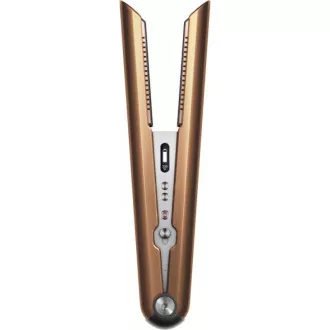 Dyson Corrale HS07 žehlička na vlasy, 200 W, 3 stupně teploty, inteligentní řízení teploty, OLED displej, měď/stříbrná