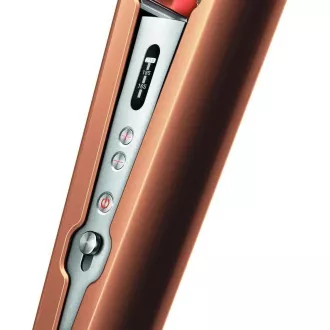 Dyson Corrale HS07 žehlička na vlasy, 200 W, 3 stupně teploty, inteligentní řízení teploty, OLED displej, měď/stříbrná
