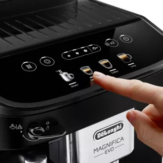 DeLonghi Magnifica Evo ECAM 290.21.B, automatický kávovar, vestavěný mlýnek, 1450 W, 15 bar, automatické vypnutí, černý