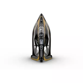 Tefal FV9865E0 Ultimate Pure napařovací žehlička, 3000 W, automatické vypnutí, kropení, rychlé nahřátí, černá / zlatá