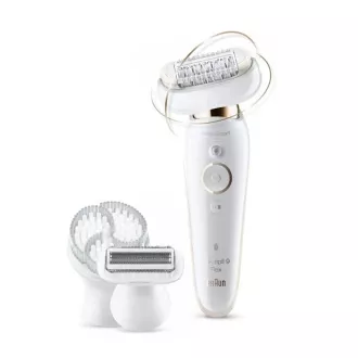 Braun Silk-épil 9 Flex SES 9030 3D epilátor, vodotěsný, technologie SensoSmart, ergonomická rukojeť, bílá / zlatá Braun Silk-épil 9 Flex SES 9030 3D epilátor, vodotěsný, technologie SensoSmart, ergonomická rukojeť, bílá / zlatá