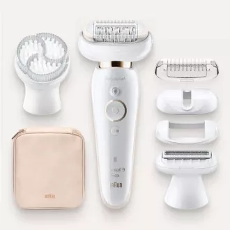 Braun Silk-épil 9 Flex SES 9030 3D epilátor, vodotěsný, technologie SensoSmart, ergonomická rukojeť, bílá / zlatá Braun Silk-épil 9 Flex SES 9030 3D epilátor, vodotěsný, technologie SensoSmart, ergonomická rukojeť, bílá / zlatá