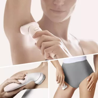 Braun Silk-épil 9 Flex SES 9030 3D epilátor, vodotěsný, technologie SensoSmart, ergonomická rukojeť, bílá / zlatá Braun Silk-épil 9 Flex SES 9030 3D epilátor, vodotěsný, technologie SensoSmart, ergonomická rukojeť, bílá / zlatá