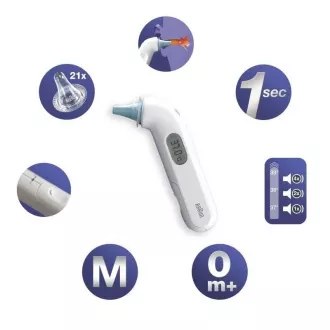 Braun IRT 3030 ThermoScan 3 dětský teploměr, bezkontaktní, infračervený, do ucha