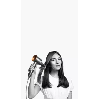Dyson Supersonic HD07 fén na vlasy, 1600 W, 3 rychlosti, 4 teploty, rychlé nahřívání, stříbrná/měděná
