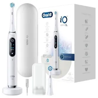 Oral-B iO Series 9N elektrický zubní kartáček, časovač, tlakový senzor, 7 programů, AI, mobilní aplikace, bílá
