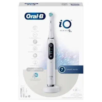 Oral-B iO Series 9N elektrický zubní kartáček, časovač, tlakový senzor, 7 programů, AI, mobilní aplikace, bílá