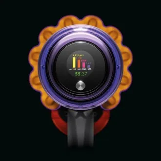 Dyson V15 Detect Absolute 2023, vysavač, 14 cyklonů, 240 AW, filtrace celého přístroje, výdrž až 60 minut, žlutá / šedá