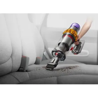 Dyson V15 Detect Absolute 2023, vysavač, 14 cyklonů, 240 AW, filtrace celého přístroje, výdrž až 60 minut, žlutá / šedá
