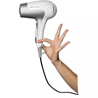 Braun Satin Hair 5 HD580 fén, 2500 W, 2 rychlosti, 3 teploty, závěsné očko, bílý