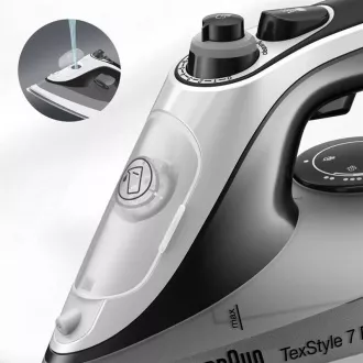 Braun SI7149WB TexStyle 7 Pro napařovací žehlička, 2900 W, AntiDrip, automatické vypnutí, kropení, černá / bílá Braun SI7149WB TexStyle 7 Pro napařovací žehlička, 2900 W, AntiDrip, automatické vypnutí, kropení, černá / bílá