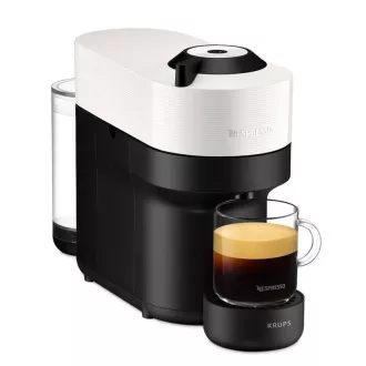 Krups Nespresso XN920110 Vertuo Pop kapslový kávovar, 1500 W, Wi-Fi. Bluetooth, 4 velikosti kávy, bílý - Rozbalené