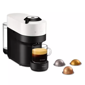 Krups Nespresso XN920110 Vertuo Pop kapslový kávovar, 1500 W, Wi-Fi. Bluetooth, 4 velikosti kávy, bílý - Rozbalené