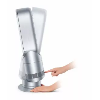 Dyson Hot+Cool AM09 ventilátor, podlahový, 2000 W, displej, bezvrtulový, dálkové ovládání, bílá a šedá