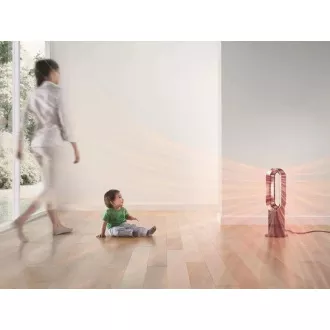 Dyson Hot+Cool AM09 ventilátor, podlahový, 2000 W, displej, bezvrtulový, dálkové ovládání, bílá a šedá