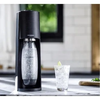 SodaStream Terra Black výrobník sody, mechanický, 2x 1l láhev SodaStream Fuse, bombička s CO2, černý - Použité SodaStream Terra Black výrobník sody, mechanický, 2x 1l láhev SodaStream Fuse, bombička s CO2, černý - Použité