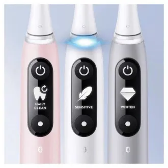 Oral-B iO Series 6s elektrický zubní kartáček, časovač, tlakový senzor, 5 programů, aplikace Oral-B, bílá