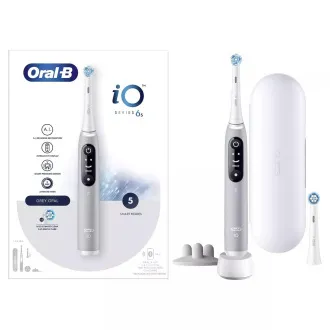 Oral-B iO Series 6s elektrický zubní kartáček, časovač, tlakový senzor, 5 programů, aplikace Oral-B, šedá