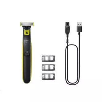 Philips OneBlade QP2724/10 zastřihávač na tvář, USB nabíjení, 3 hřebeny, vodotěsný Philips OneBlade QP2724/10 zastřihávač na tvář, USB nabíjení, 3 hřebeny, vodotěsný