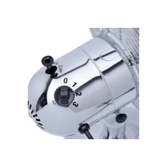Orava SF-100 X stolní oscilující ventilátor, 3 stupně rychlosti, oscilace doprava a doleva, stříbrná