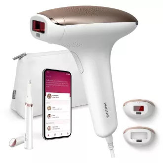 Philips Lumea IPL 7000 Series epilátor, zastřihovač HP6388, aplikace, 2 nástavce