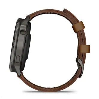 Garmin Venu 4 (45 mm) Slate / Černý silikonový řemínek a Hnědý kožený řemínek, EU