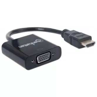 MANHATTAN převodník z HDMI na VGA (HDMI Male to VGA Female, black, Polybag)