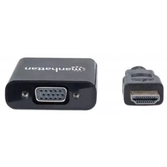 MANHATTAN převodník z HDMI na VGA (HDMI Male to VGA Female, black, Polybag)