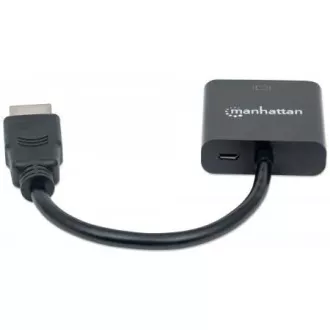 MANHATTAN převodník z HDMI na VGA (HDMI Male to VGA Female, black, Polybag)