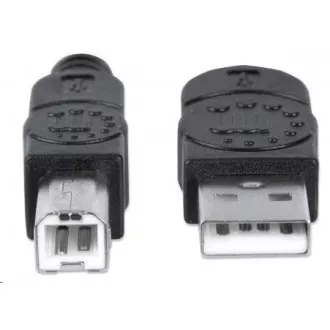 MANHATTAN Hi-Speed USB Device Cable, Type-A Male to Type-B Male, 0, 5m, Black