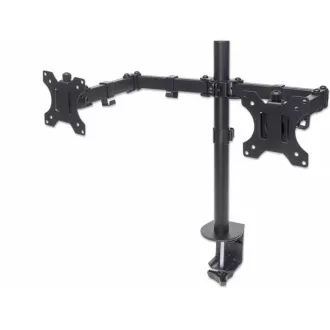MANHATTAN stolní držák pro 2xLCD, 13" až 32", černý