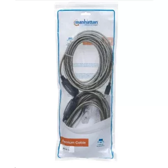 MANHATTAN Kabel USB-A na USB-B, 15m, černá MANHATTAN Kabel USB-A na USB-B, 15m, černá