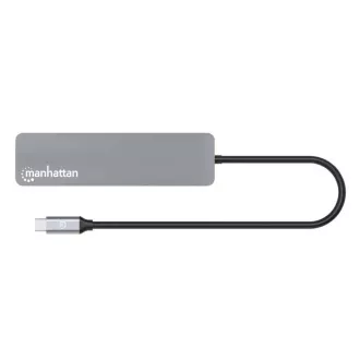 MANHATTAN Dokovací stanice USB-C 7v1, 1xHDMI, 2xUSB-C, 2xUSB, čtečka SD karet, šedá MANHATTAN Dokovací stanice USB-C 7v1, 1xHDMI, 2xUSB-C, 2xUSB, čtečka SD karet, šedá