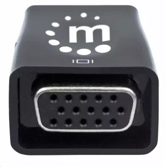 Manhattan adaptér HDMI na VGA, Micro Converter, HDMI Male na VGA Female, audio, černá Manhattan adaptér HDMI na VGA, Micro Converter, HDMI Male na VGA Female, audio, černá