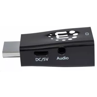 Manhattan adaptér HDMI na VGA, Micro Converter, HDMI Male na VGA Female, audio, černá Manhattan adaptér HDMI na VGA, Micro Converter, HDMI Male na VGA Female, audio, černá