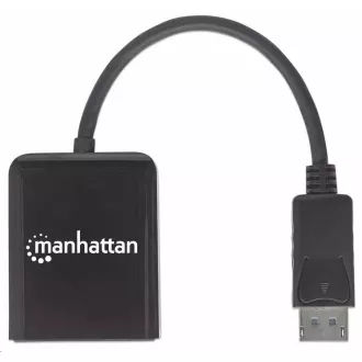Manhattan rozbočovač, MST hub, DisplayPort na Dual DisplayPort (M/F), 4K@30Hz, černá Manhattan rozbočovač, MST hub, DisplayPort na Dual DisplayPort (M/F), 4K@30Hz, černá