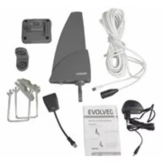 EVOLVEO Shark, aktivní venkovní anténa DAB+/DVB-T2, filtr LTE, 4G, 5G