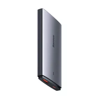 Baseus GAN5 Pro Ultratenký rychlonabíjecí adaptér USB-C + USB-A 65W, šedá