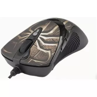 A4tech XL-747H, herní myš, ANTI-VIBRATE, 3600DPI, motiv pavouk hnědý