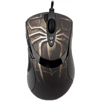A4tech XL-747H, herní myš, ANTI-VIBRATE, 3600DPI, motiv pavouk hnědý