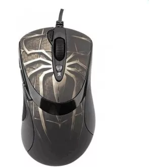 A4tech XL-747H, herní myš, ANTI-VIBRATE, 3600DPI, motiv pavouk hnědý