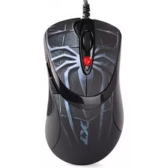A4tech XL-747H, herní myš, ANTI-VIBRATE, 3600DPI, motiv pavouk modrý